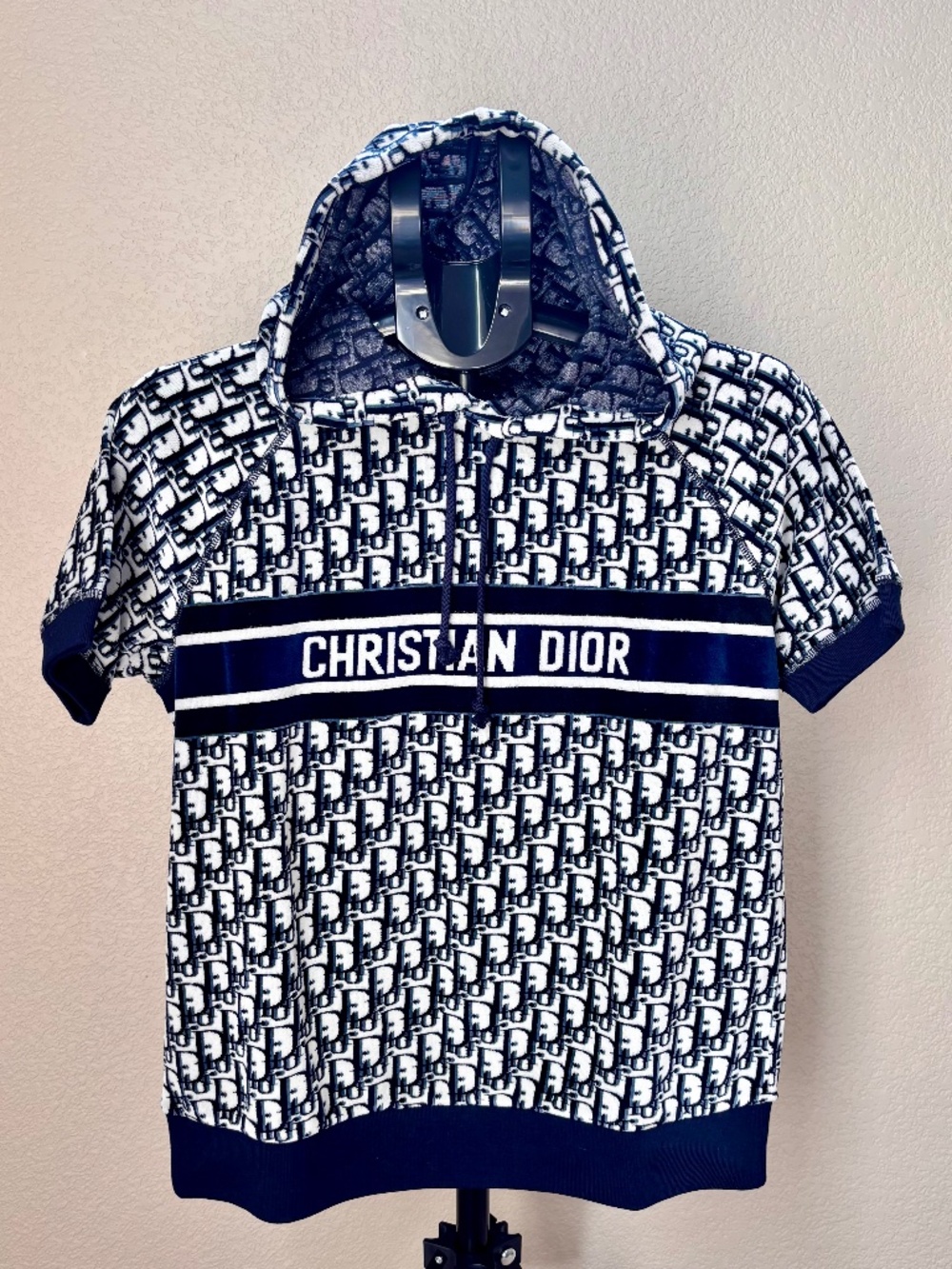 Christian Dior Monogram Short Sleeve Hooded Top NWT